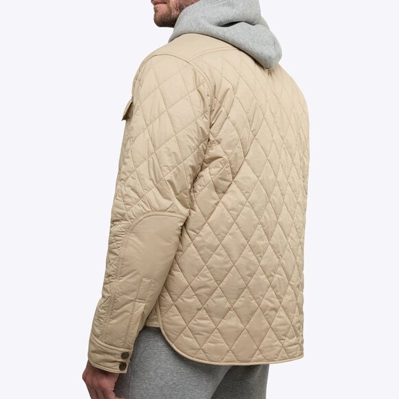 NWT men’s Cuts boulevard quilted jacket khaki Large - Picture 2 of 6